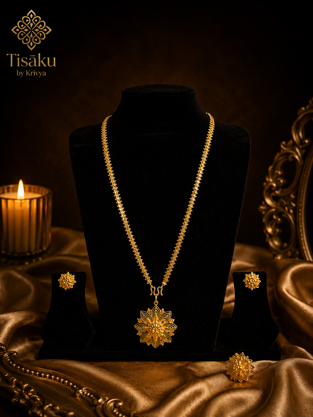 Gold Filigree Pendant Set