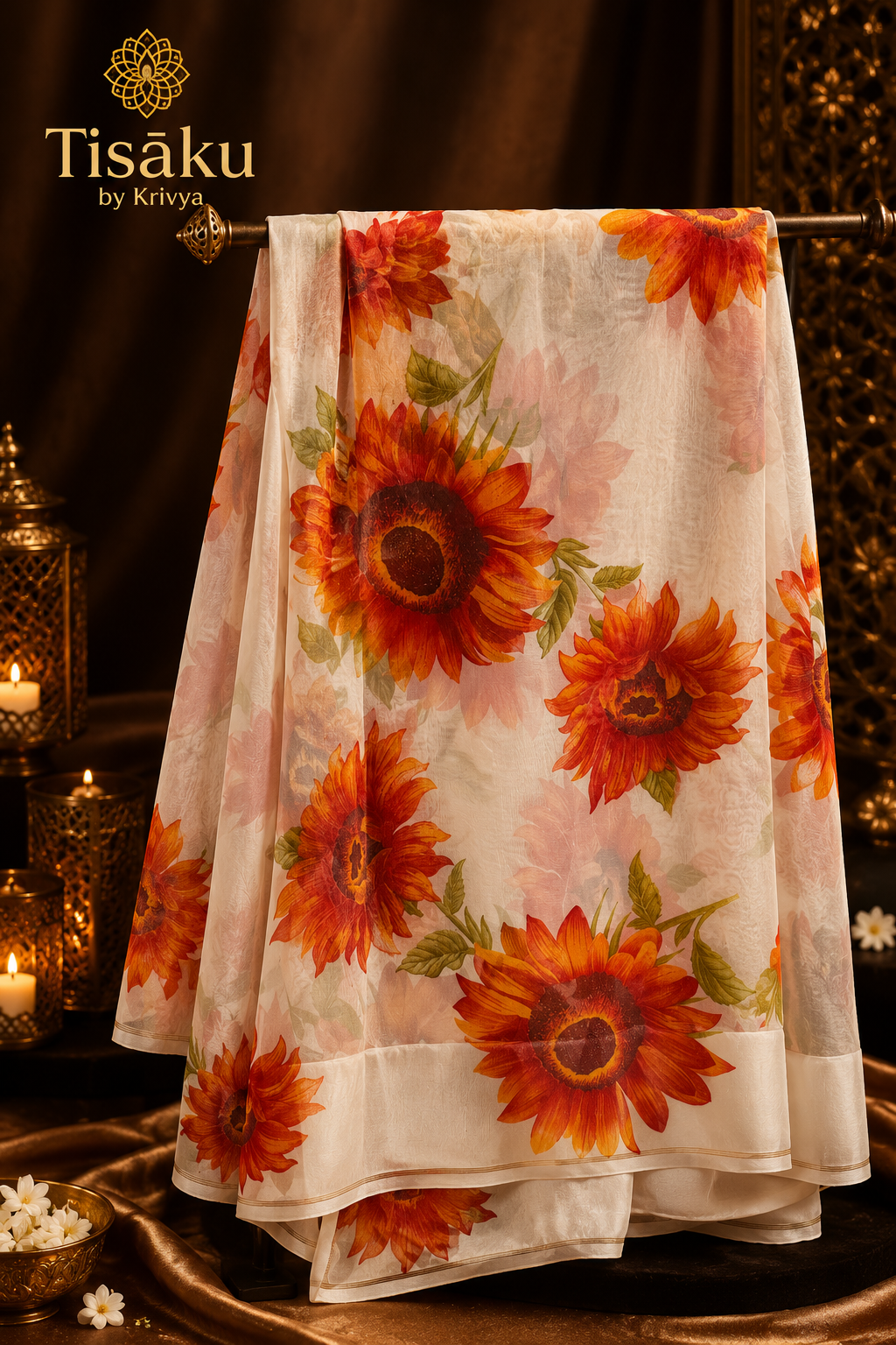 Floral sari