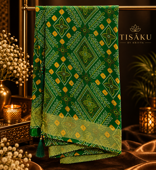 Green sari